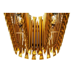King Home Lampa wisząca GALLIANO LONG ciemne złoto - aluminium, stal węglowa (1162.S2)