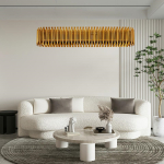 King Home Lampa wisząca GALLIANO LONG ciemne złoto - aluminium, stal węglowa (1162.S2)