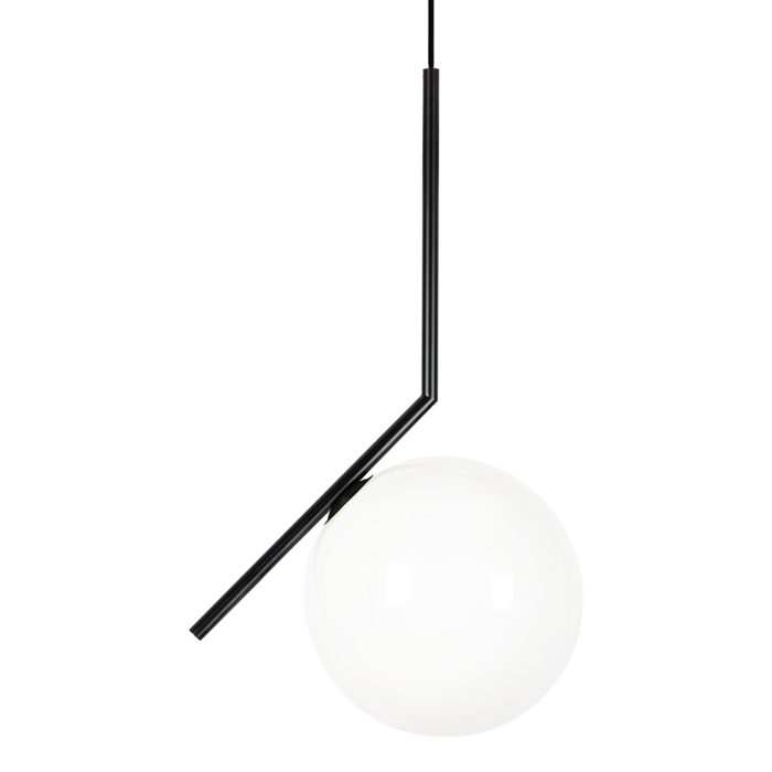 King Home Lampa wisząca HALM 20 czarna - szkło, metal (MD10563-1-200T.BLACK)