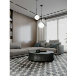 King Home Lampa wisząca HALM 20 czarna - szkło, metal (MD10563-1-200T.BLACK)