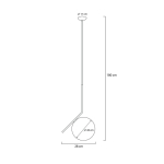 King Home Lampa wisząca HALM 20 czarna - szkło, metal (MD10563-1-200T.BLACK)
