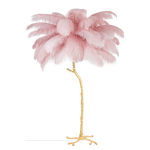 King Home Lampa podłogowa TIFFANY 175 różowa mosiądz / naturalne pióra (JL0019.PINK)