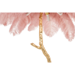 King Home Lampa podłogowa TIFFANY 175 różowa mosiądz / naturalne pióra (JL0019.PINK)