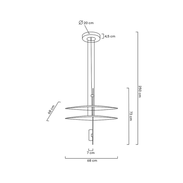 MOOSEE lampa wisząca PARROT 68 złota (MSE010100244)