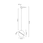 MOOSEE lampa wisząca GLOBE 25 złota (MSE010100239)