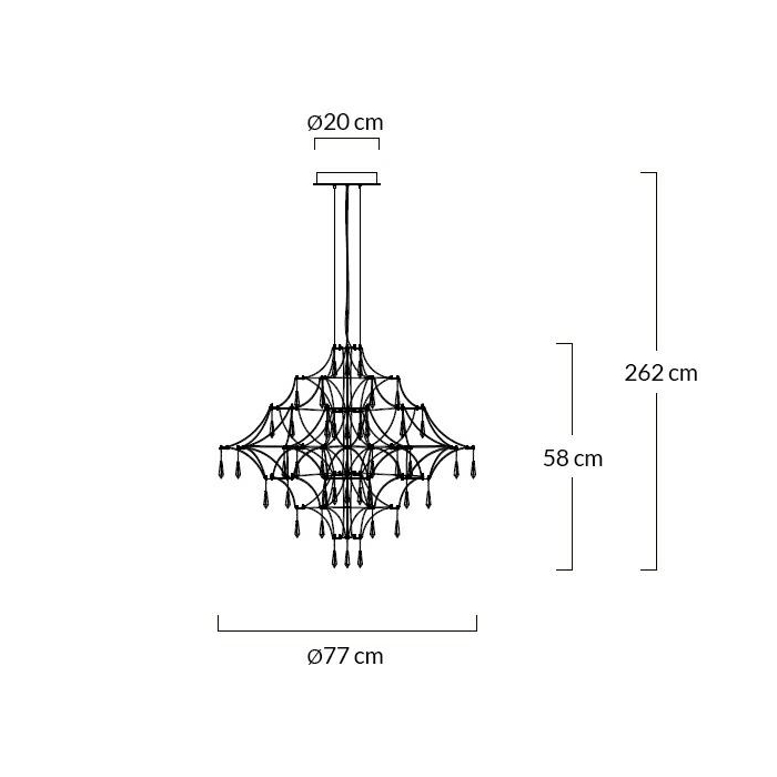 King Home Lampa wisząca CONSTELATION 77 - LED, stal szczotkowana (MD8186-770)