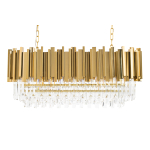 King Home Lampa wisząca IMPERIAL LONG GOLD 90 - stal, kryształ (DW-D5689S.GOLD)