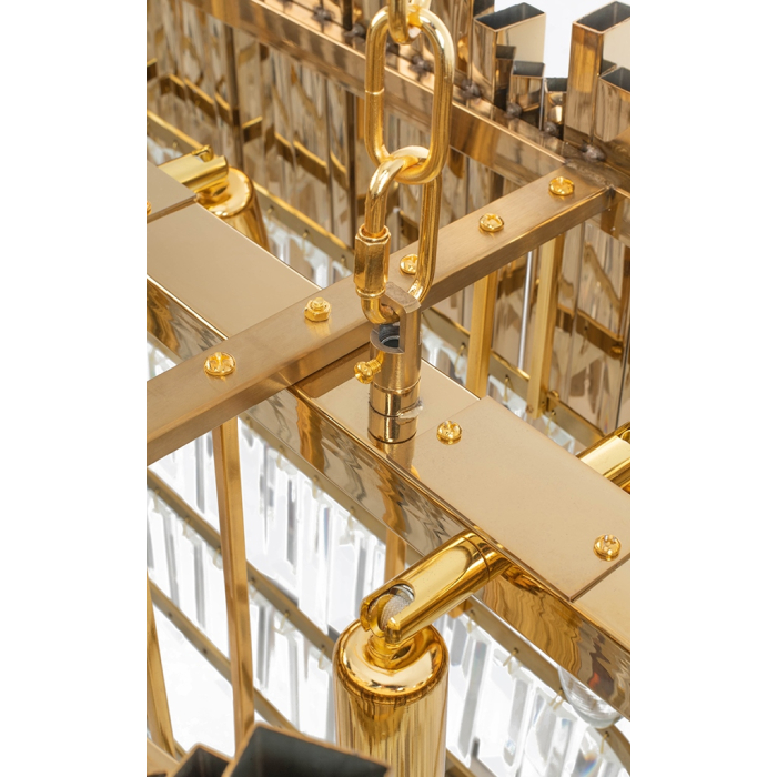 King Home Lampa wisząca IMPERIAL LONG GOLD 90 - stal, kryształ (DW-D5689S.GOLD)