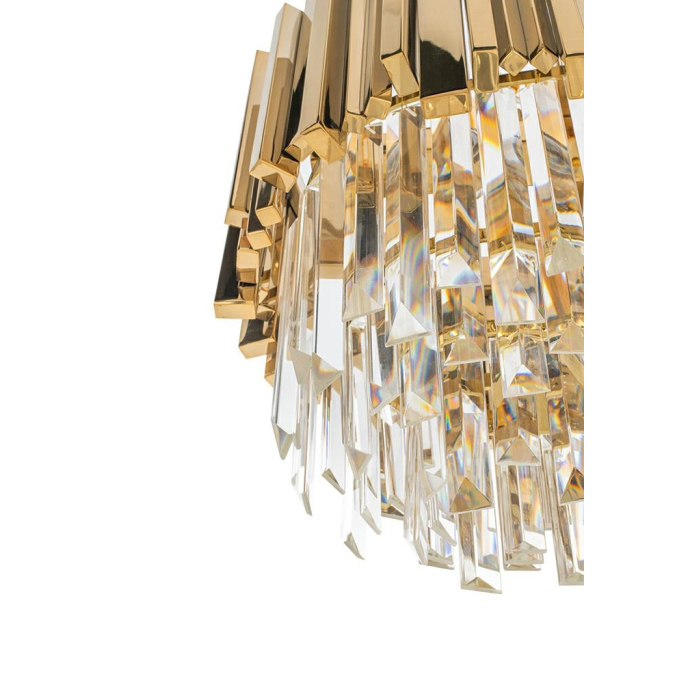 King Home Lampa wisząca IMPERIAL LONG GOLD 90 - stal, kryształ (DW-D5689S.GOLD)