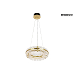 Moosee MOOSEE lampa wisząca SATURNUS 47 DUO złota - LED, kryształ, stal szczotkowana (MSE010100166)