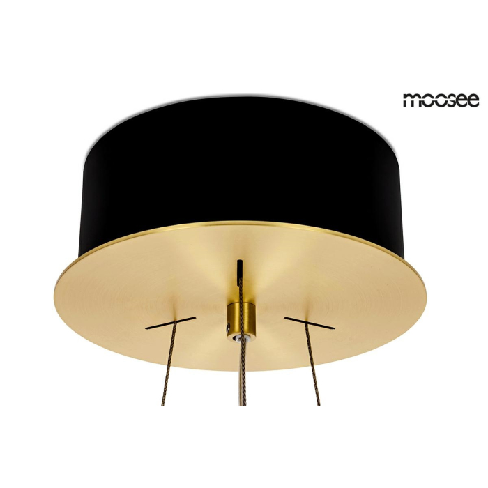 Moosee MOOSEE lampa wisząca SATURNUS 47 DUO złota - LED, kryształ, stal szczotkowana (MSE010100166)