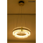 Moosee MOOSEE lampa wisząca SATURNUS 47 DUO złota - LED, kryształ, stal szczotkowana (MSE010100166)