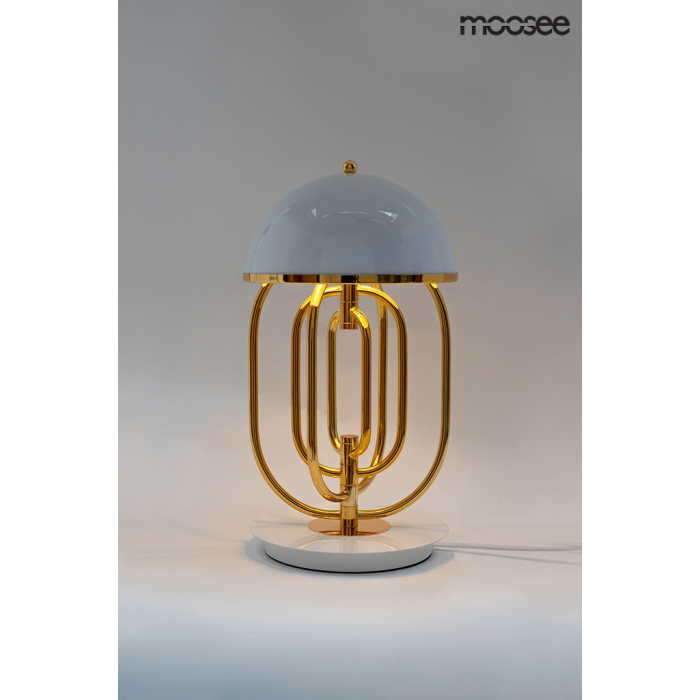 Moosee MOOSEE lampa stołowa BOTTEGA złota / biała (MSE010300151)