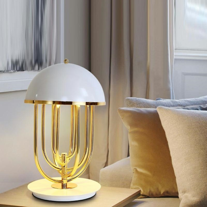 Moosee MOOSEE lampa stołowa BOTTEGA złota / biała (MSE010300151)