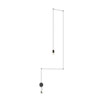 King Home Lampa ścienna FLUSSO WALL czarna (JD0032)