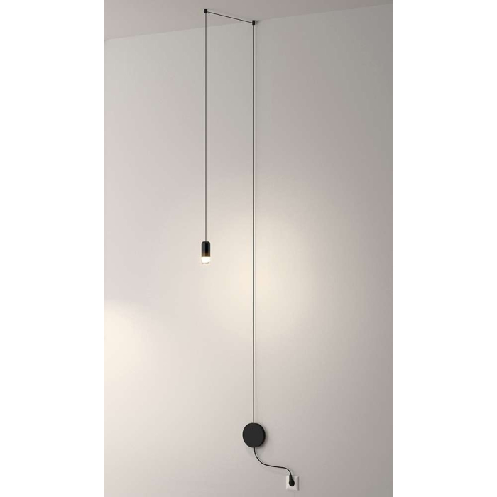 King Home Lampa ścienna FLUSSO WALL czarna (JD0032)