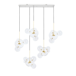 King Home Lampa wisząca CAPRI LINE 5 złota - 300 LED, aluminium, szkło (XCP9148-5B)