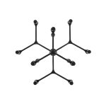 King Home Lampa wisząca ATOMIC czarna (XCP9120-12.BLACK)