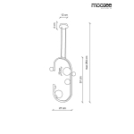 Moosee MOOSEE lampa wisząca VALENTINO - złota (MSE010100139)