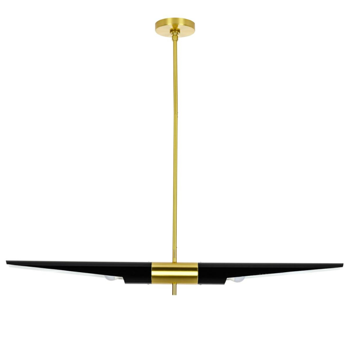 King Home Lampa wisząca APOLLO 1 czarna - szczotkowane złoto (MD21419-2M.BLACK.GD)