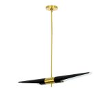 King Home Lampa wisząca APOLLO 1 czarna - szczotkowane złoto (MD21419-2M.BLACK.GD)