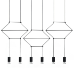 King Home Lampa wisząca FLUSSO LINE 6 czarna (JD0032-6P)