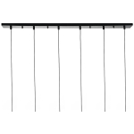 King Home Lampa wisząca FLUSSO LINE 6 czarna (JD0032-6P)