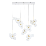 King Home Lampa wisząca CAPRI LINE 7 złota - 420 LED, aluminium, szkło (XCP9148-7B)