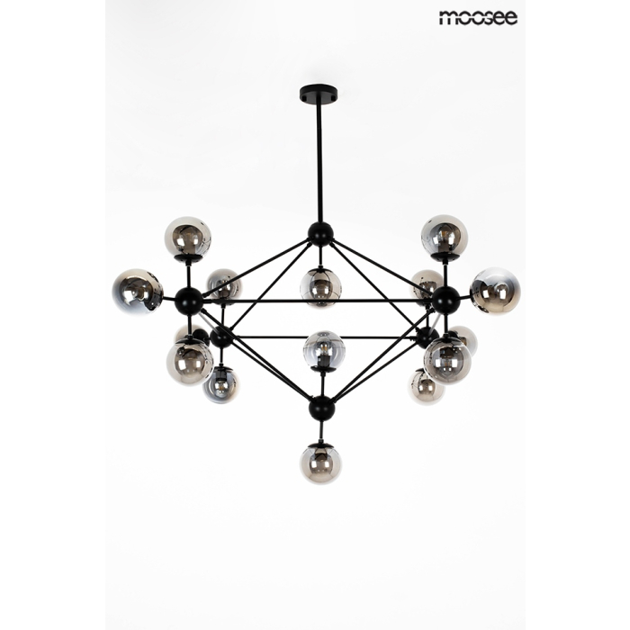 Moosee MOOSEE lampa wisząca ASTRIFERO 15 czarna / bursztynowa (MSE010100179)