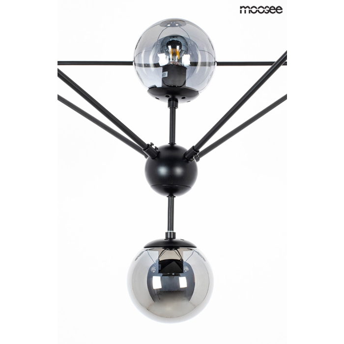 Moosee MOOSEE lampa wisząca ASTRIFERO 15 czarna / bursztynowa (MSE010100179)