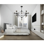 Moosee MOOSEE lampa wisząca ASTRIFERO 15 czarna / bursztynowa (MSE010100179)