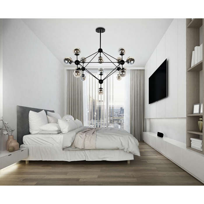 Moosee MOOSEE lampa wisząca ASTRIFERO 15 czarna / bursztynowa (MSE010100179)
