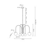 MOOSEE lampa wisząca NERI złota (MSE010100318)