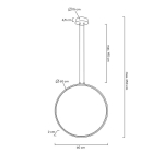 MOOSEE lampa wisząca CIRCULO 60 czarna (MSE010100372)