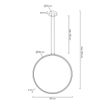 MOOSEE lampa wisząca CIRCULO 80 czarna (MSE010100373)