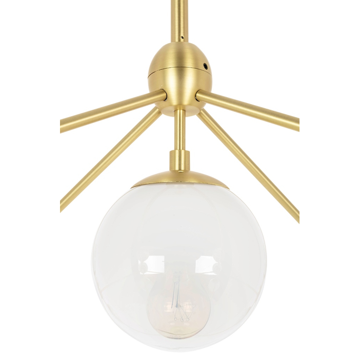 King Home Lampa wisząca PLANETARIO 15 GOLD złota - klosze szronione (MD10230G-15.BRASS)