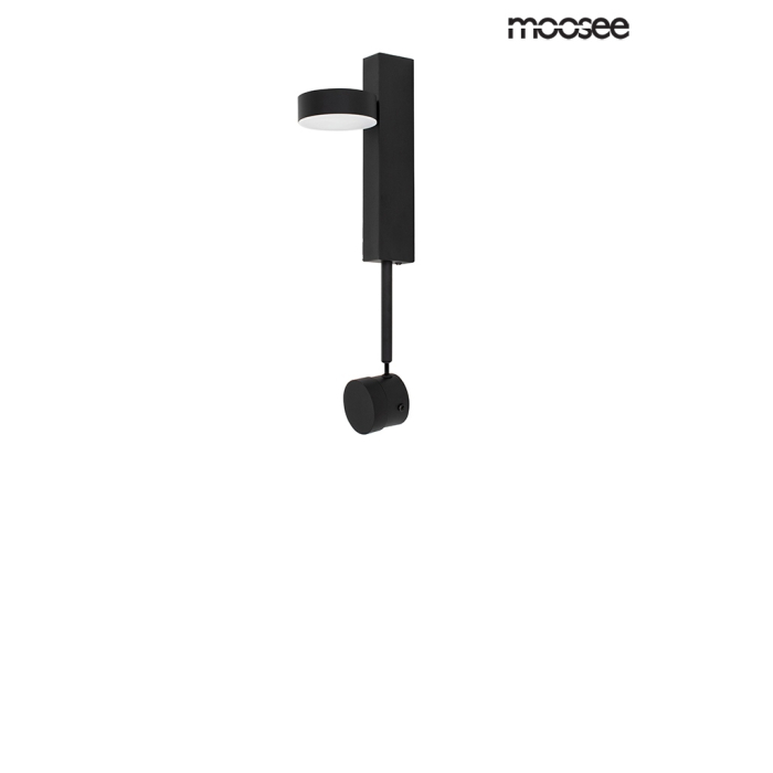 Moosee MOOSEE lampa ścienna CLARID BLACK czarna (MSE010400207)