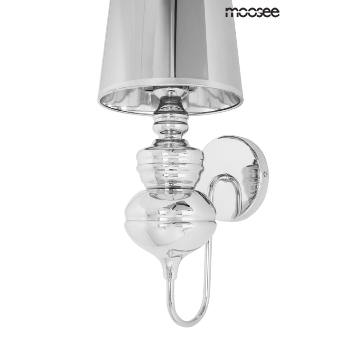 MOOSEE lampa ścienna QUEEN 20 srebrna (MSE010100229)