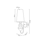 MOOSEE lampa ścienna QUEEN 20 srebrna (MSE010100229)