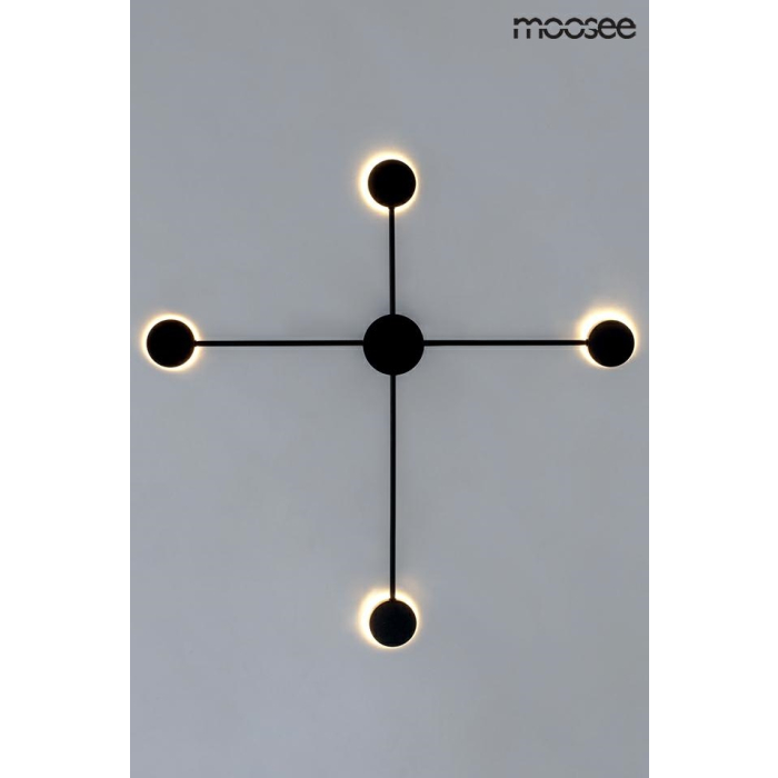 MOOSEE lampa ścienna SHADOW 4 czarna (MSE010100245)