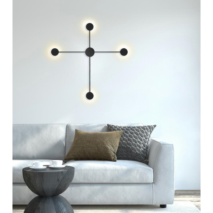 MOOSEE lampa ścienna SHADOW 4 czarna (MSE010100245)