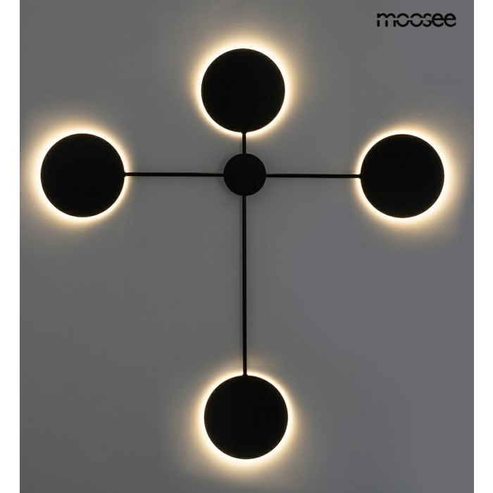 MOOSEE lampa ścienna SHADOW 4 czarna (MSE010100355)