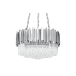 King Home Lampa wisząca IMPERIAL SILVER 60 - stal, kryształ (DW-D5688S.SILVER)