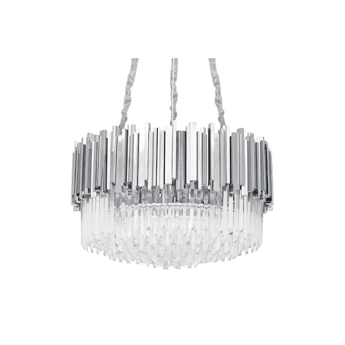 King Home Lampa wisząca IMPERIAL SILVER 60 - stal, kryształ (DW-D5688S.SILVER)