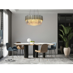 King Home Lampa wisząca IMPERIAL SILVER 60 - stal, kryształ (DW-D5688S.SILVER)