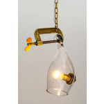 King Home Lampa wisząca VICE mosiądz - metal, szkło (MD10961-1S.BRASS)