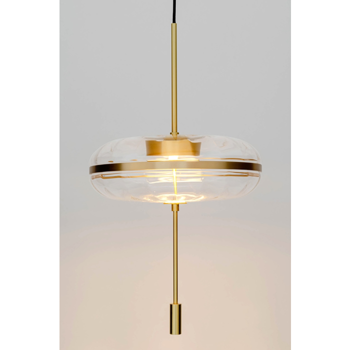 King Home Lampa wisząca CHAPLIN 360 mosiądz - LED, szkło (MD12001-1-360)