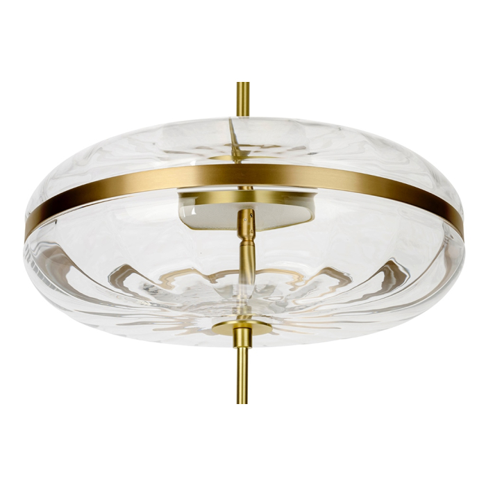 King Home Lampa wisząca CHAPLIN 360 mosiądz - LED, szkło (MD12001-1-360)