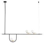 King Home Lampa wisząca TWEETY 160 czarno-złota - metal, aluminium, szkło (XCP5235A-156)