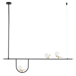 King Home Lampa wisząca TWEETY 160 czarno-złota - metal, aluminium, szkło (XCP5235A-156)